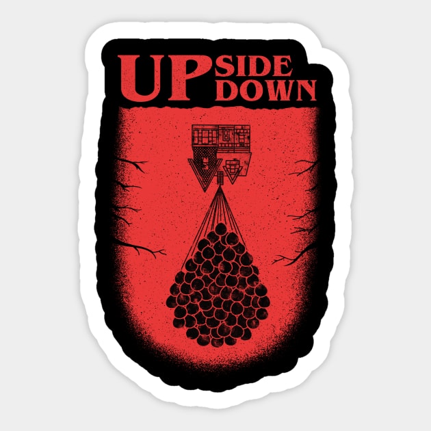 The UPside Down Sticker by Zachterrelldraws